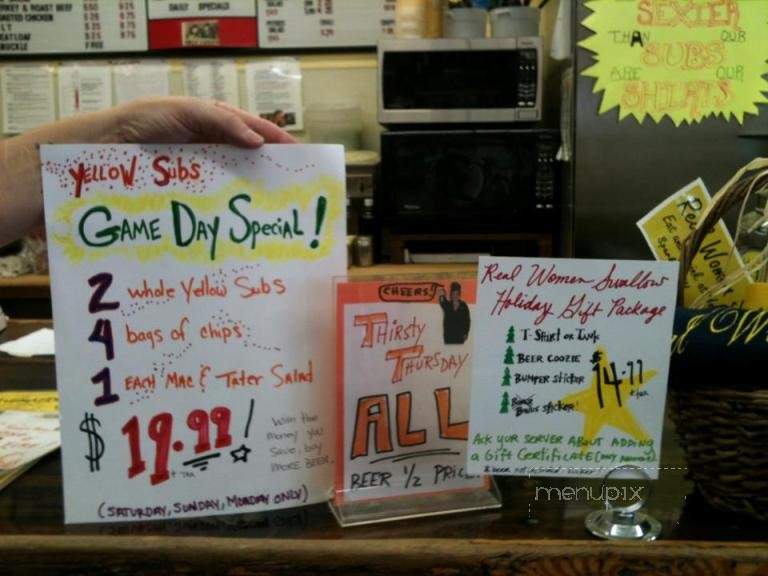 Yellow Submarine - Sparks, NV menu_pic
