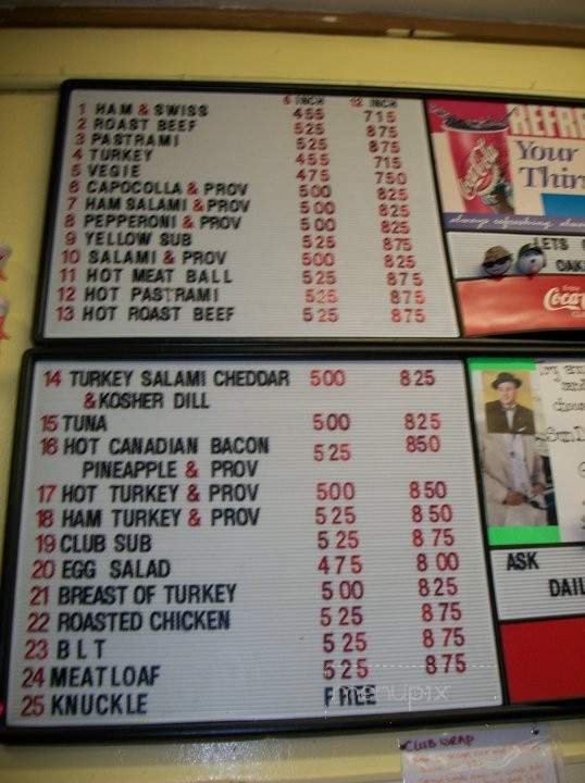 Yellow Submarine - Sparks, NV menu_pic