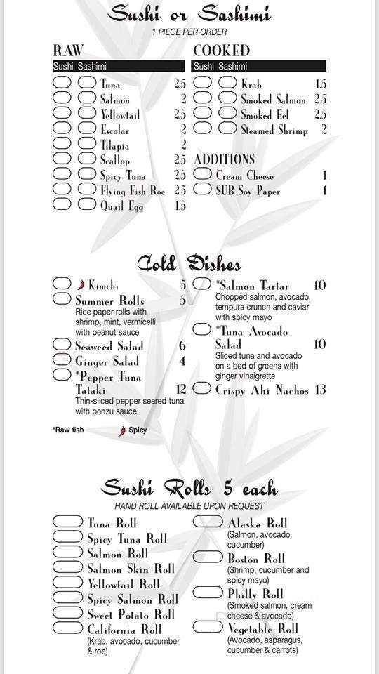 Bamboo Bistro - Lady Lake, FL menu_pic