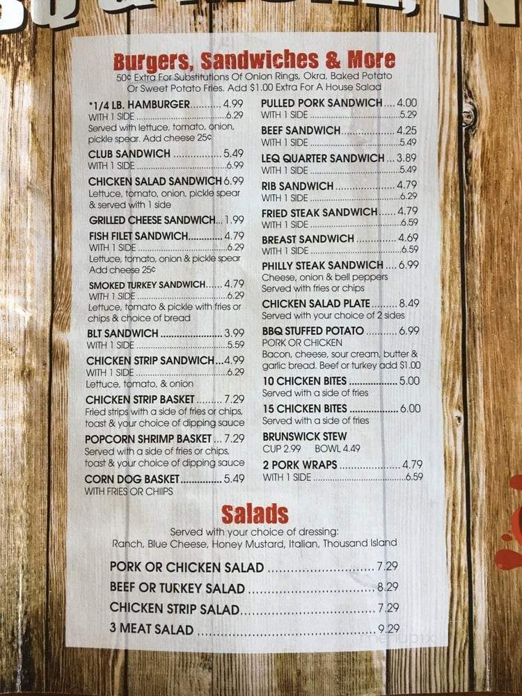 Kebo's BBBQ and More - Camilla, GA menu_pic