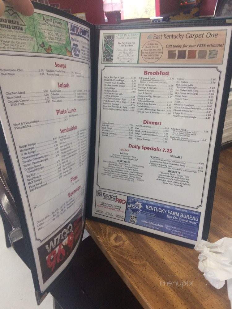 Frances's Diner - Hazard, KY menu_pic
