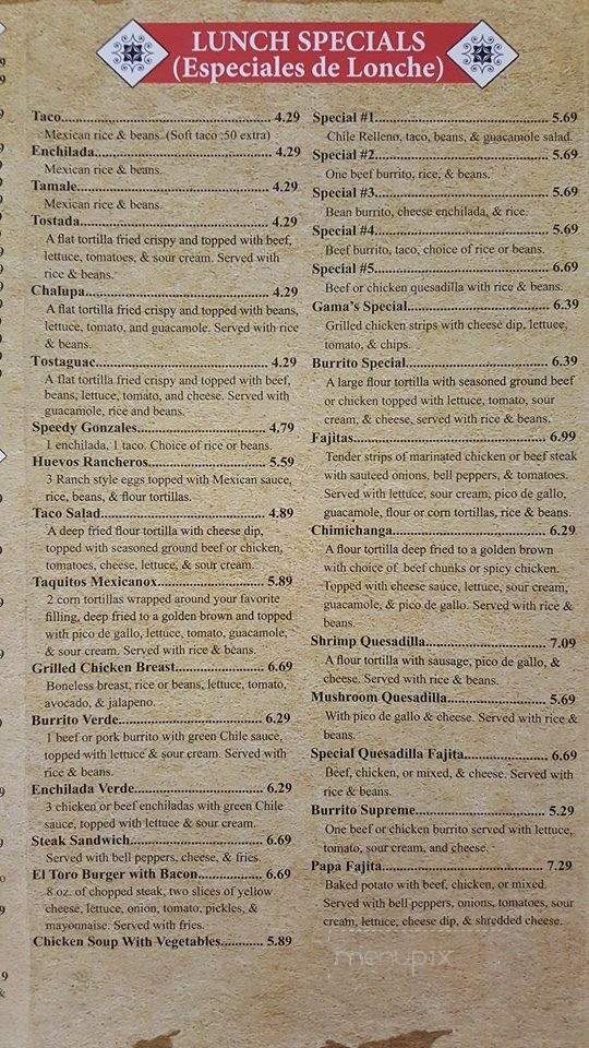 El Toro Bravo - Lakewood Ranch, FL menu_pic