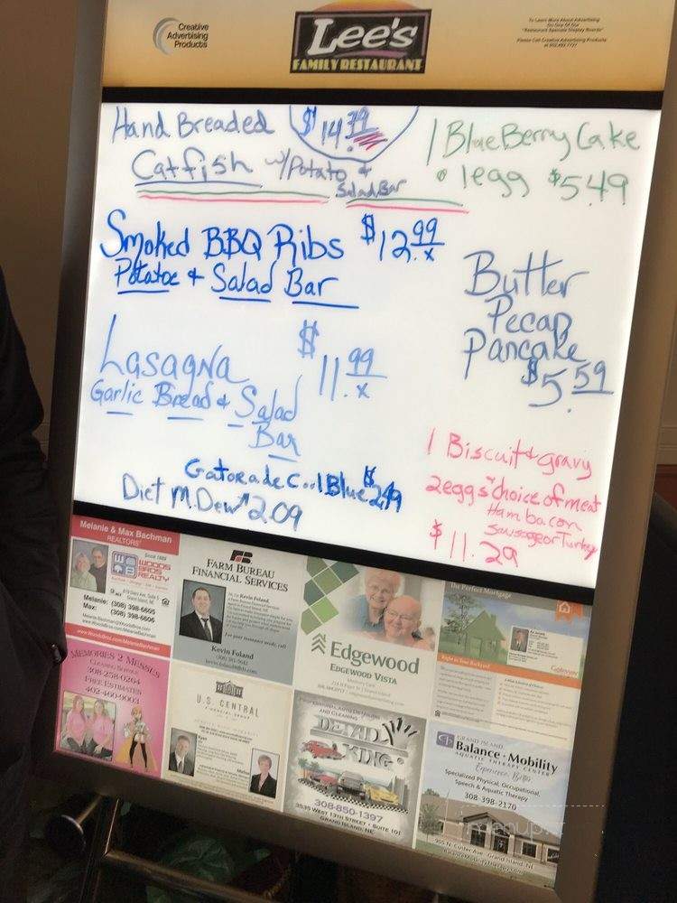 Lees Family Restaurant - Grand Island, NE menu_pic