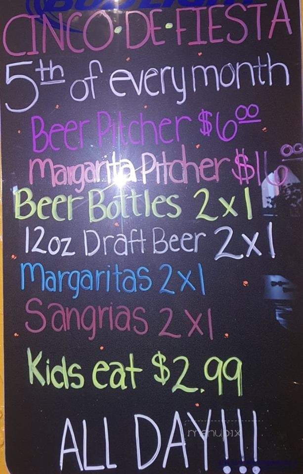 La Fiesta Bar And Grill - Tullahoma, TN menu_pic