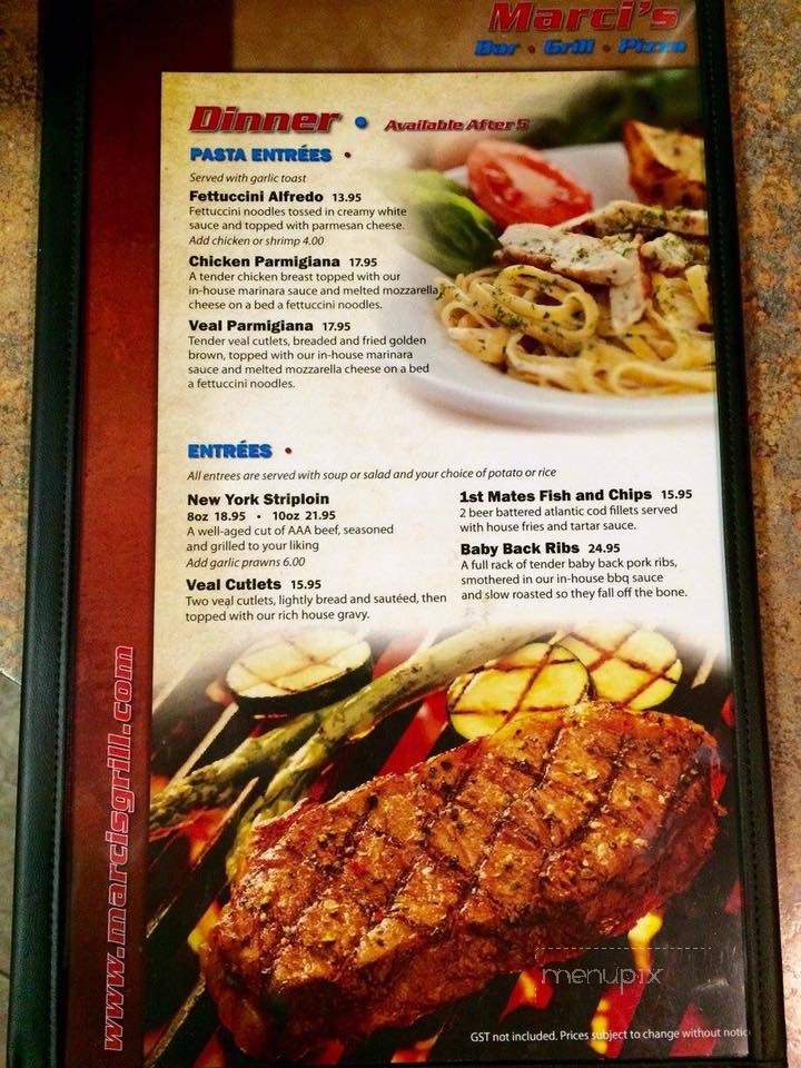 Marcis Bar & Grill - Devon, AB menu_pic