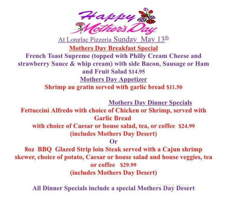 Longlac Pizzaria - Longlac, ON menu_pic