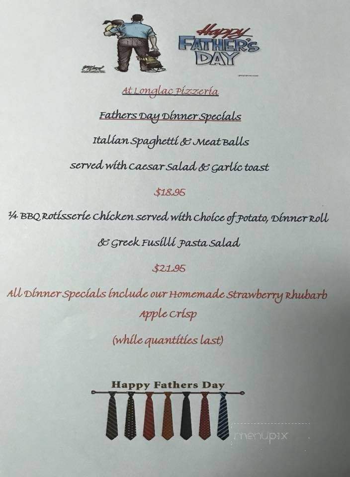 Longlac Pizzaria - Longlac, ON menu_pic