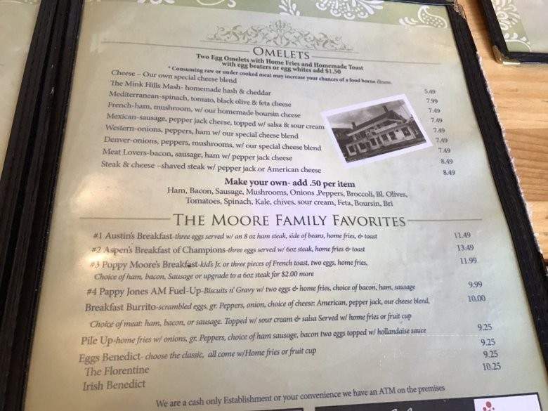 Foot Hills Of Warner - Warner, NH menu_pic
