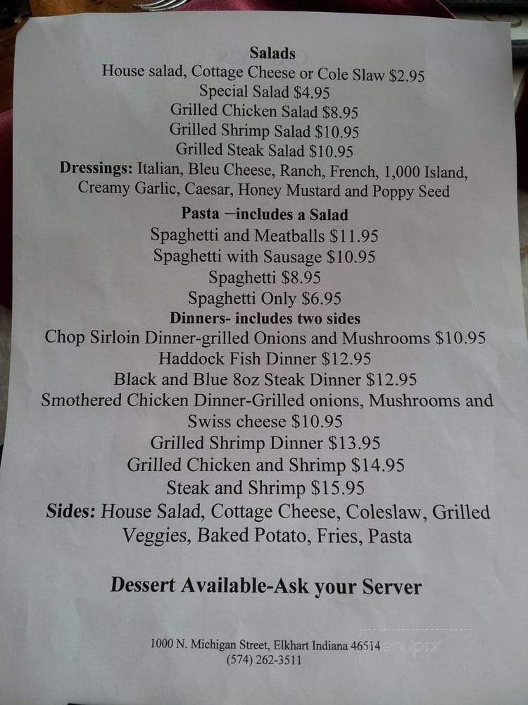 Cappy's Northside Restaurants - Elkhart, IN menu_pic
