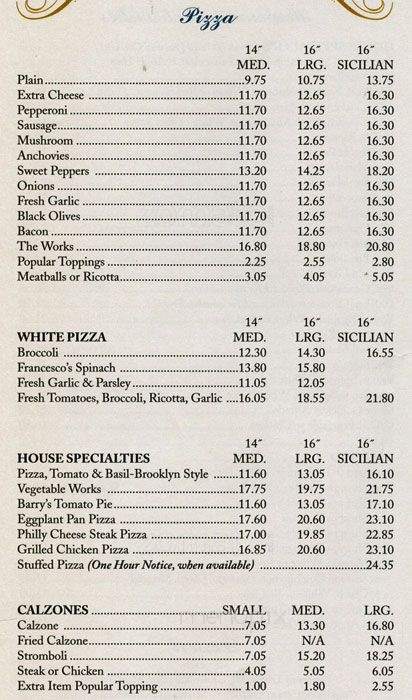 De Lorenzo's Pizza - Fairless Hills, PA menu_pic