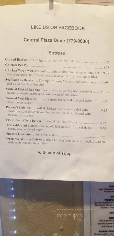 Central Plaza Diner - Yonkers, NY menu_pic