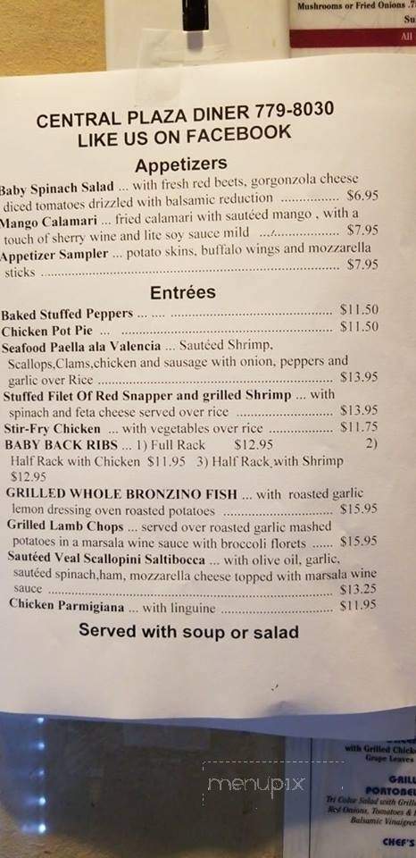 Central Plaza Diner - Yonkers, NY menu_pic