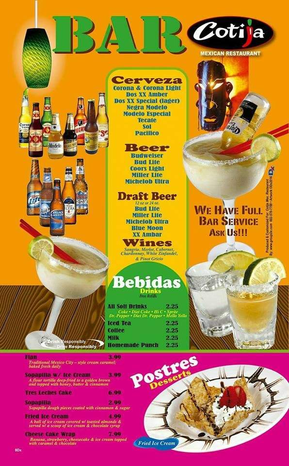 Cotija Mexican Restaurant - Hot Springs National Park, AR menu_pic