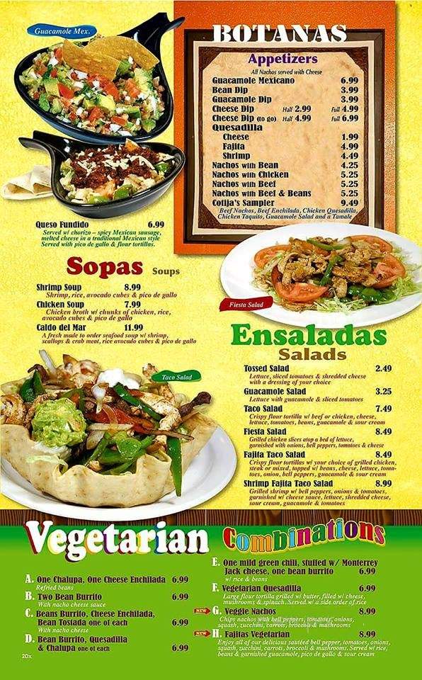 Cotija Mexican Restaurant - Hot Springs National Park, AR menu_pic