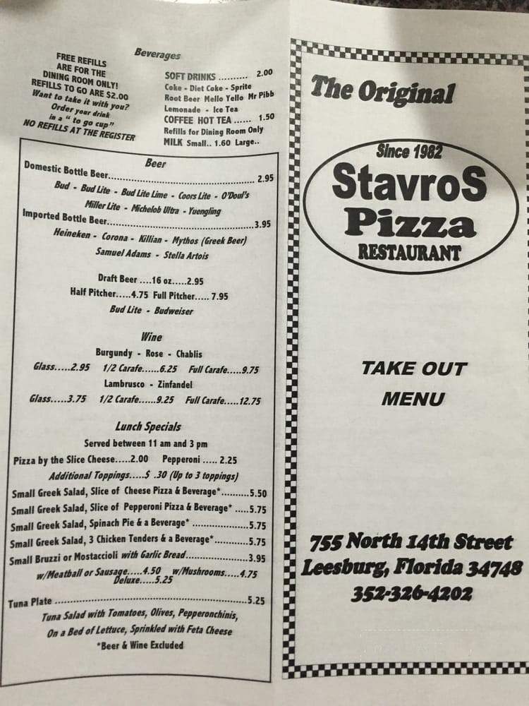 /889722/Stavros-Pizza-House-Leesburg-FL - Leesburg, FL