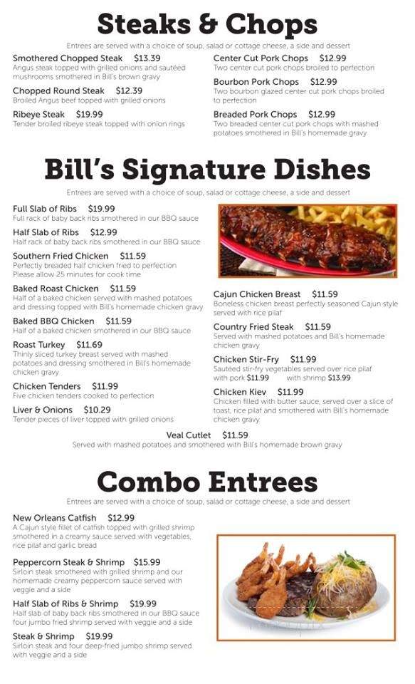 Bill's Diner - Norwich, NY menu_pic