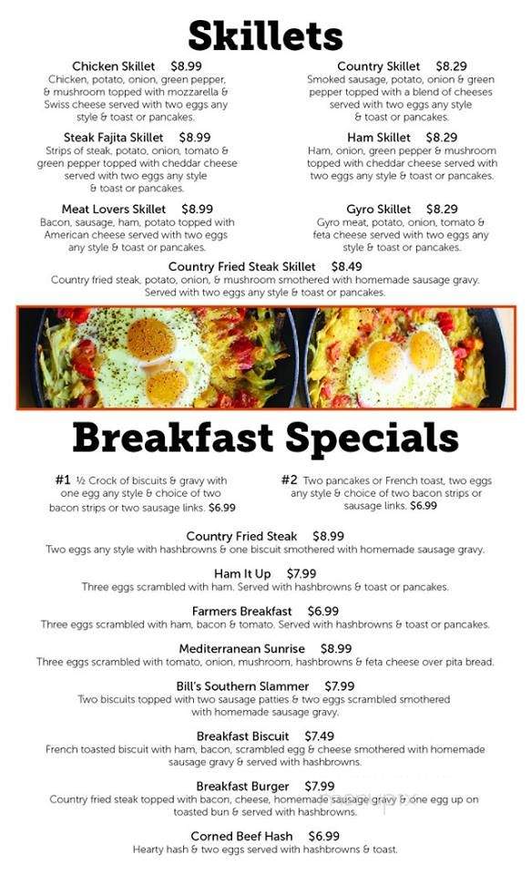 Bill's Diner - Norwich, NY menu_pic