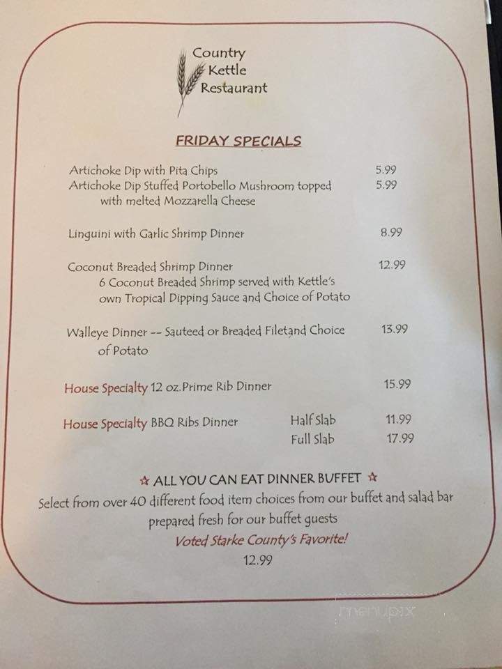 Country Kettle - Knox, IN menu_pic