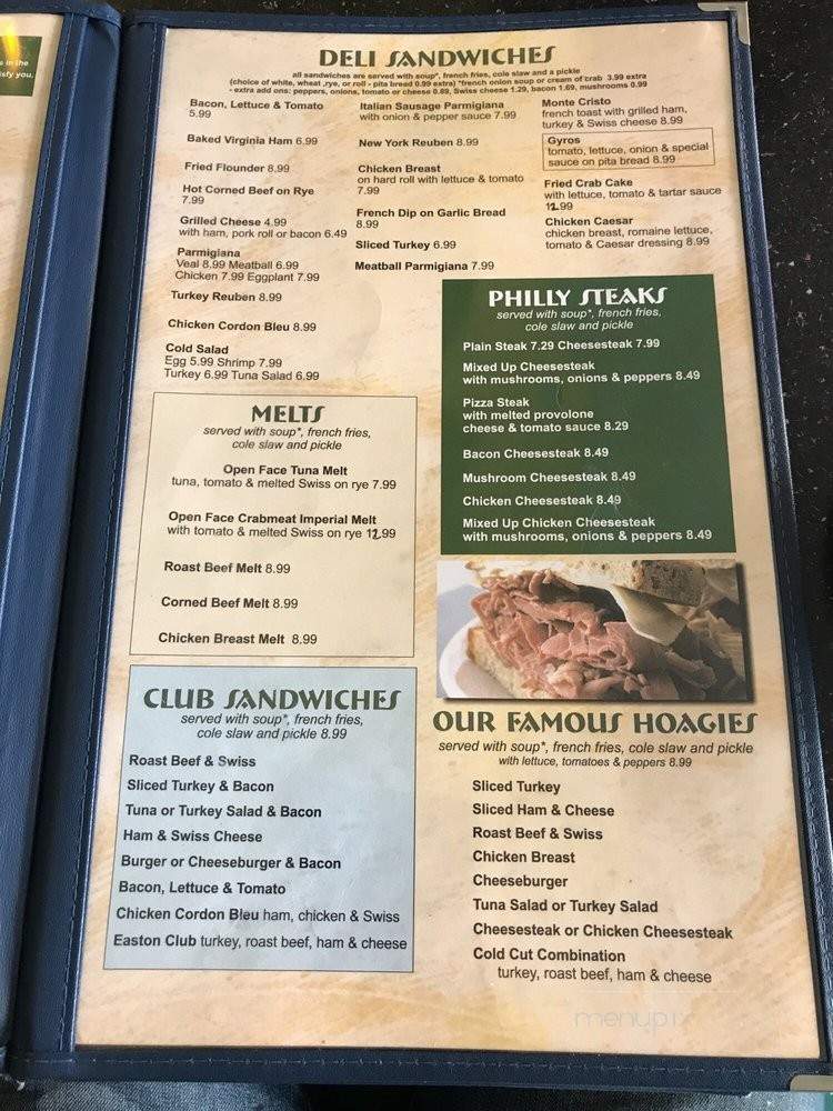 Easton Diner - Easton, MD menu_pic