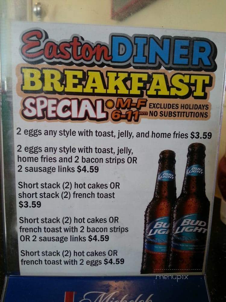 Easton Diner - Easton, MD menu_pic