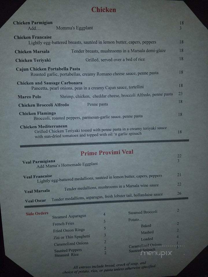 Take Five - Feeding Hills, MA menu_pic