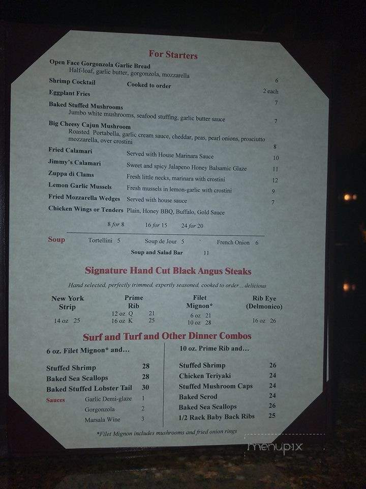 Take Five - Feeding Hills, MA menu_pic