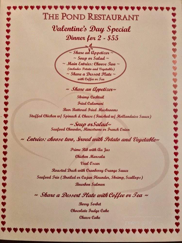 Pond Restaurant - Ancramdale, NY menu_pic