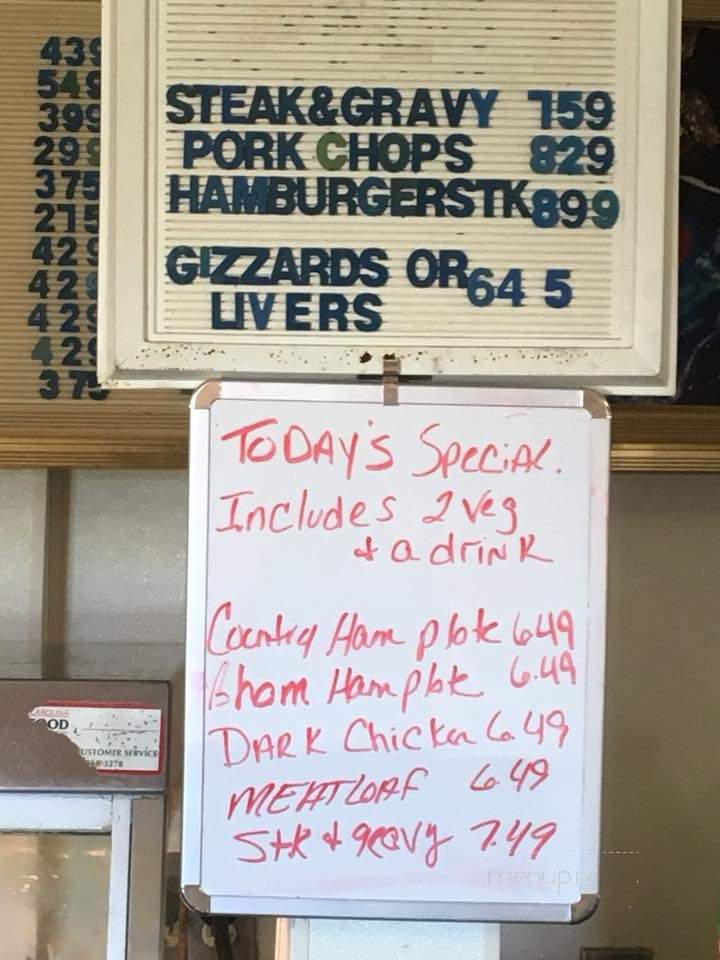 Barnette's Restaurant - Shelby, NC menu_pic