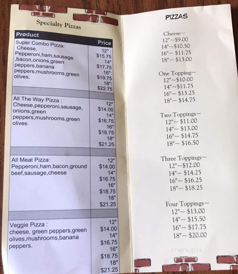 Paps Pizza - Tarlton, OH menu_pic