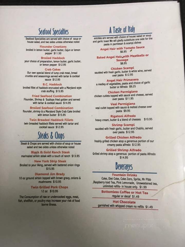 Creekside Restaurant - Ringtown, PA menu_pic