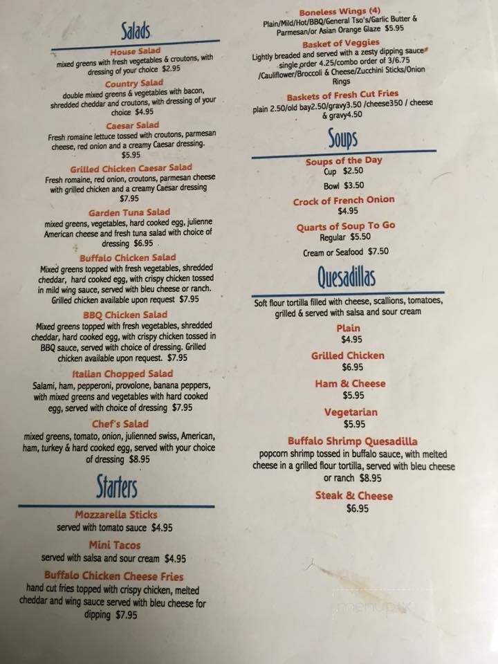 Creekside Restaurant - Ringtown, PA menu_pic