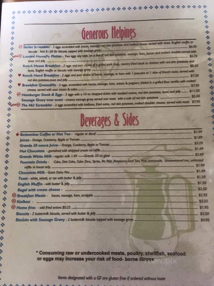 Creekside Restaurant - Ringtown, PA menu_pic