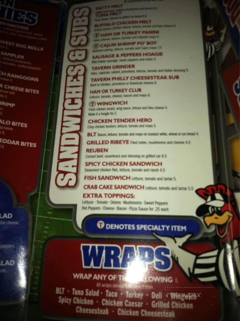 Town Tavern - Duryea, PA menu_pic