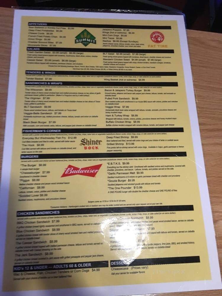 Waterfront - Menomonie, WI menu_pic