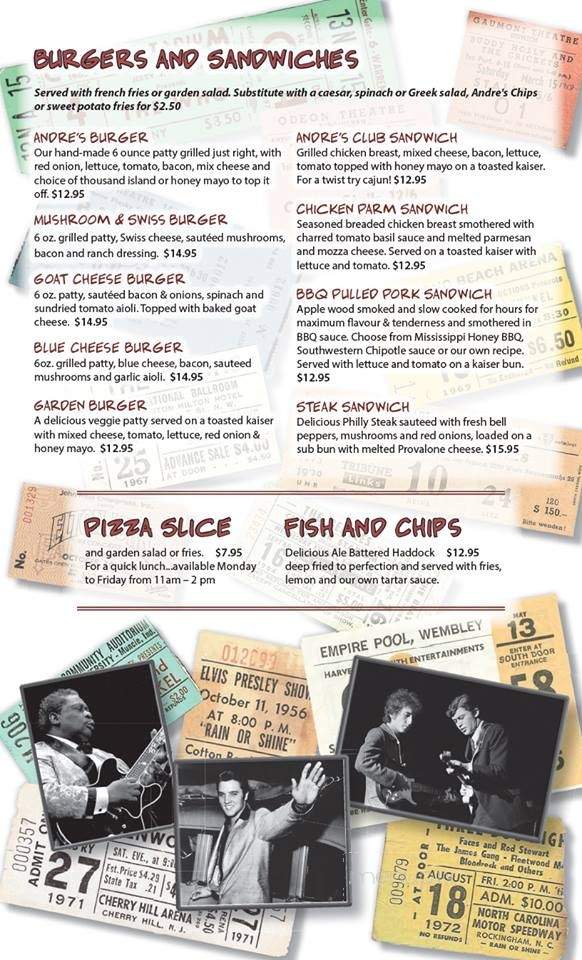Andre's Seats Restaurant - Stellarton, NS menu_pic