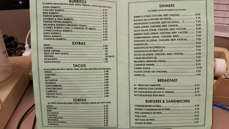 Burrito Express - Homewood, IL menu_pic