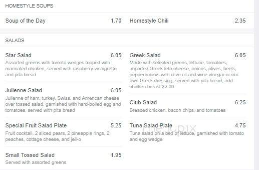 Star Family Dining - Madison Heights, MI menu_pic