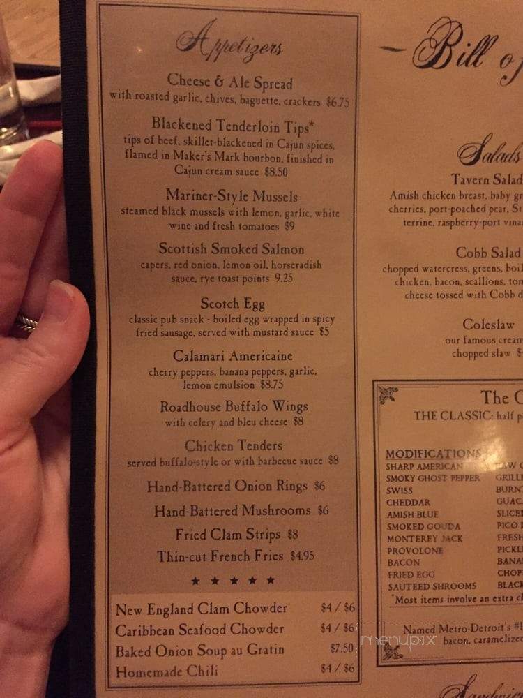 Red Coat Tavern - West Bloomfield, MI menu_pic
