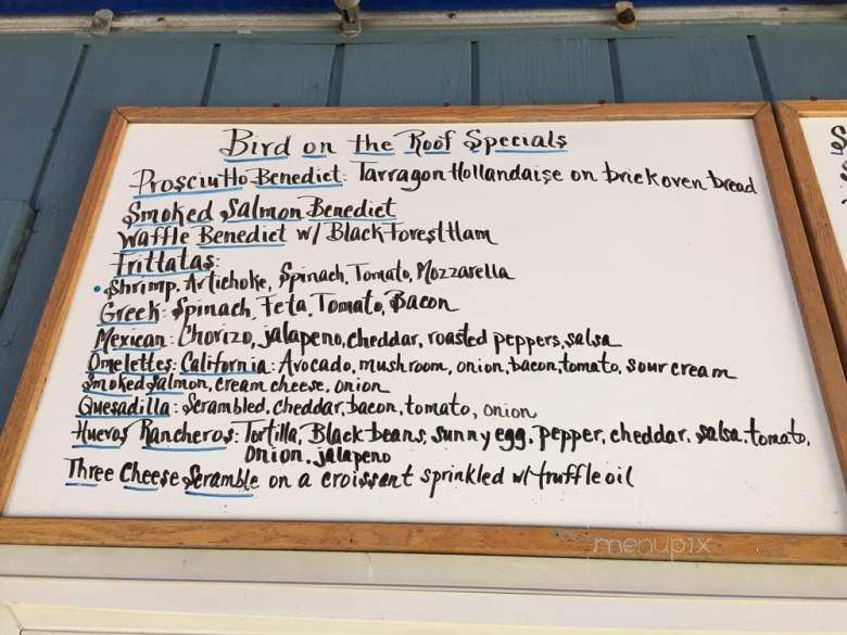 Bird On The Roof Restaurant - Montauk, NY menu_pic