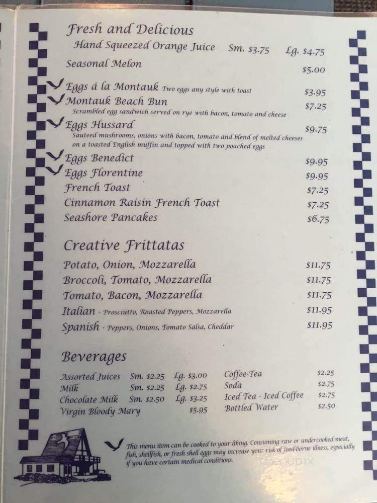 Bird On The Roof Restaurant - Montauk, NY menu_pic