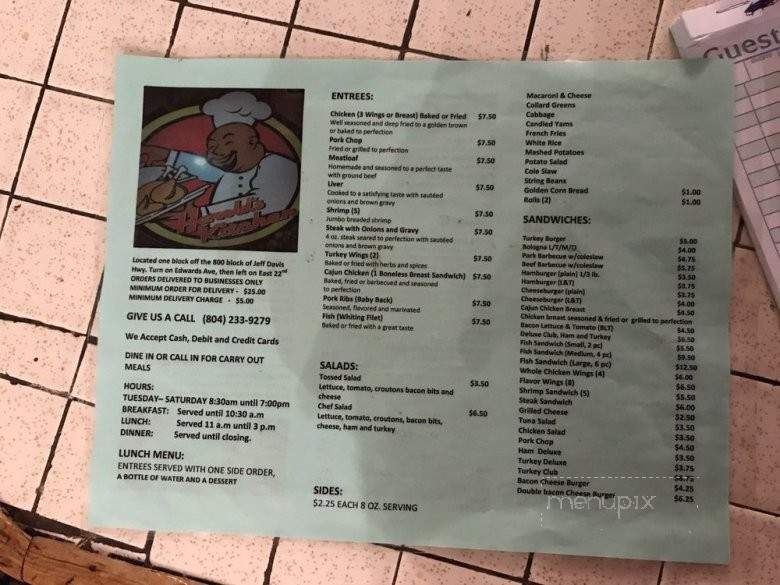 Harold's Kitchen - Richmond, VA menu_pic