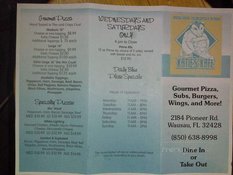 Katie's Kafe - Chipley, FL menu_pic