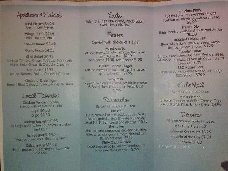 Katie's Kafe - Chipley, FL menu_pic