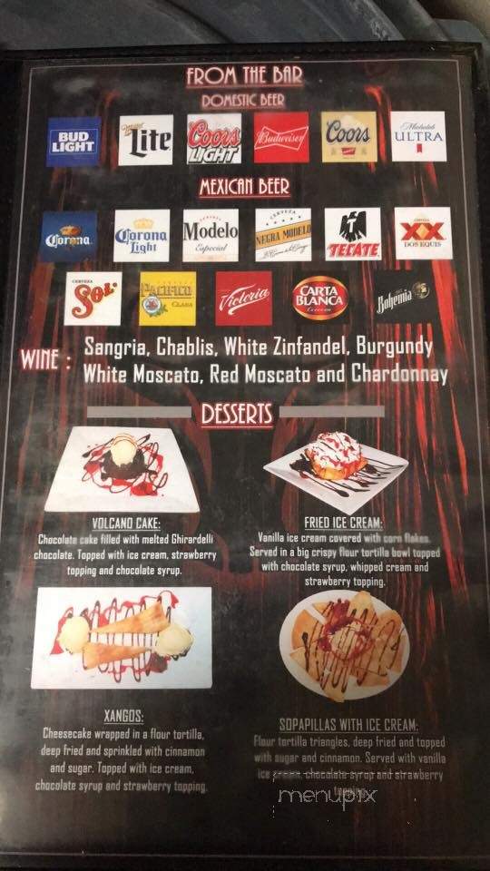 Casa Brava - Paragould, AR menu_pic