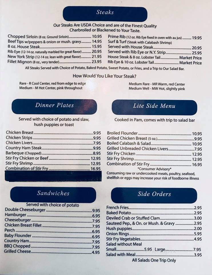 Don's Seafood & Steakhouse - Wilkesboro, NC menu_pic