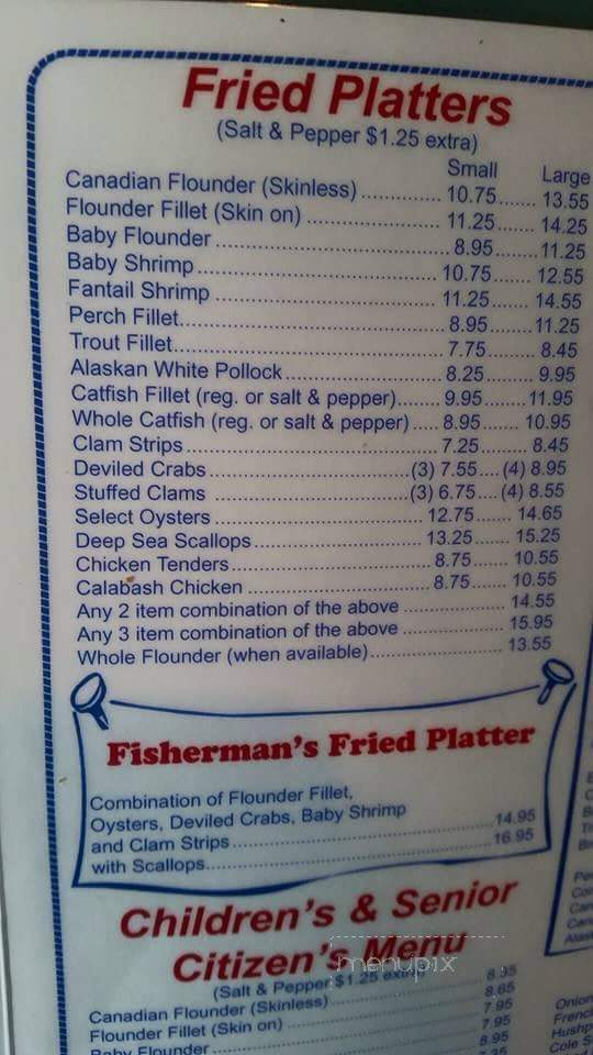 Fisherman's Feast - Shelby, NC menu_pic