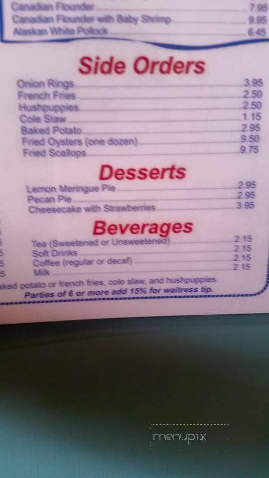 Fisherman's Feast - Shelby, NC menu_pic