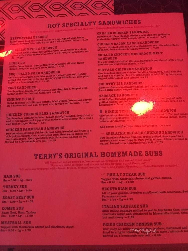 Terry's Place - Ocala, FL menu_pic