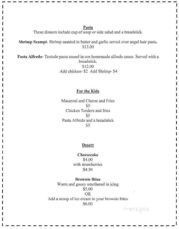 Center House - Ripon, WI menu_pic