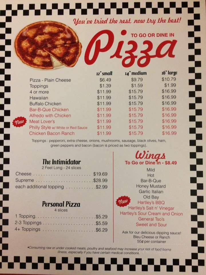Harshbarger's Sub N' Malt - McVeytown, PA menu_pic